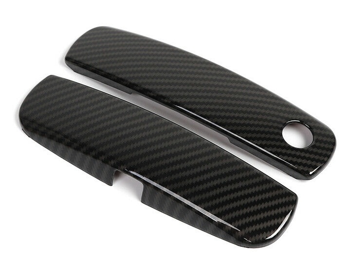 Carbon Fiber Door Handle Covers w Sensors 11-up Dodge Challenger - Click Image to Close